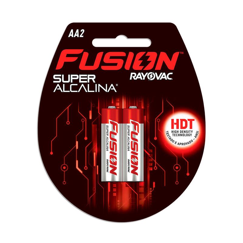 PILHA ALCALINA PEQUENA RAYOVAC FUSION C/2 JOLI