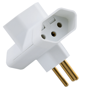 adaptador 2p+t tipo t 10a tramontina preto 250v - 57400181
