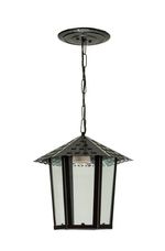 PENDENTE SEXTAVADO COLONIAL VIDRO PRETO LISO BLUMENAU