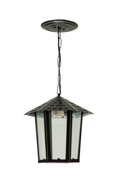 PENDENTE SEXTAVADO COLONIAL VIDRO PRETO LISO BLUMENAU