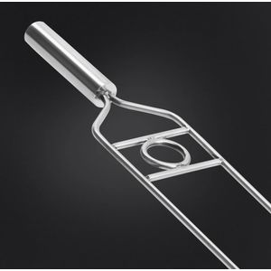 espeto duplo inox c/argola 80cm trex