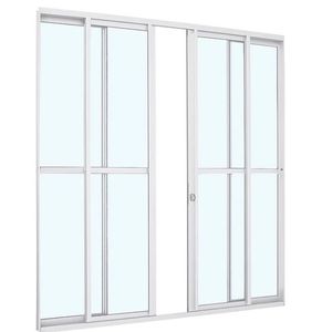 porta de aluminio correr alumislim 4f vls 216x200x6.6 sasazaki