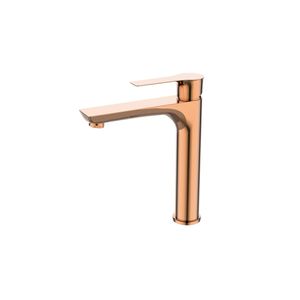 Misturador de Banheiro Mesa Monocomando Bica Alta Mendoza Da Rose Gold