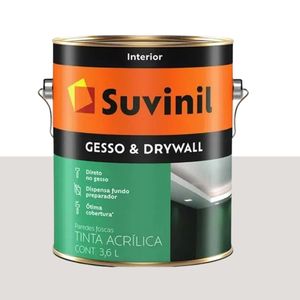 Tinta Acrílica Gesso E Drywall Branco Neve 3.6L Suvinil