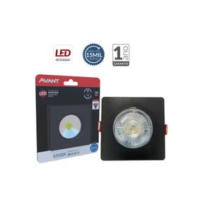 spot led embutir/quadrado authentic 5w 6500k avant