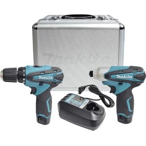 Combo furadeira/parafusadeira df330d + furadeira de alto impacto 1td090d 12v makita
