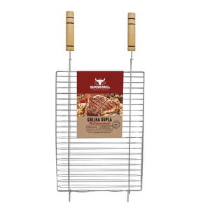 grelha churrasco dupla gaucho 32.5x47.5 grilazer
