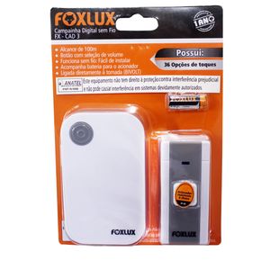 Campainha Digital S/Fio Foxlux