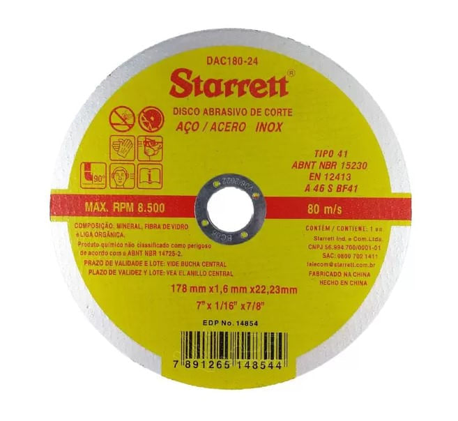 Disco_Corte_Dac18024_178X16Mm_Starrett_8132040