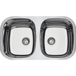 cuba dupla inox retangular s/ladrao 77x45 tramontina