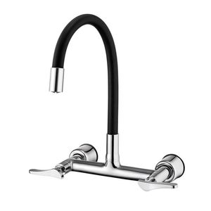 Misturador Para Cozinha Parede Bical Alta B27 1258 Flex Lorenzetti Preto  - 7021149