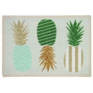 Tapete Clean Kasa Cozinha Abacaxis 40X60Cm Kapazi
