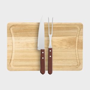 Kit Churrasco C/Garfo E Faca Stolf Natural  - 343