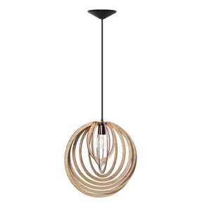 pendente mdf 1xe27 caracol ilux