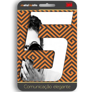 numero espelhado n5 130mm metalmidia