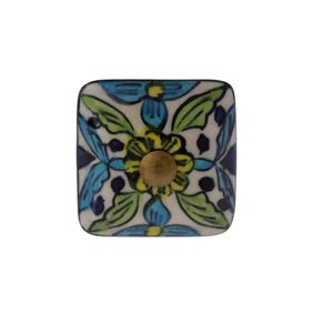 puxador ceramica quadrado floral 8x4 venus victrix