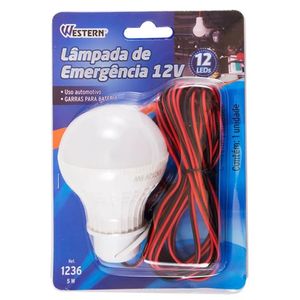 lampada emergencia auto western 12v etilux