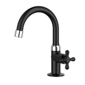 Torneira Para Lavatorio Mesa Bica Alta Maruja 3/4 Viqua Preto  - 1130705