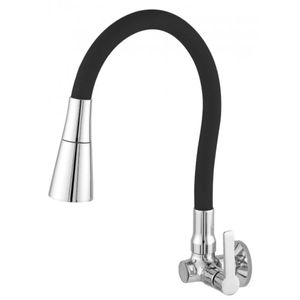 Torneira Para Cozinha Parede Bica Movel C55 2068 Cristal 1/4 De Volta Imperatriz Black  - 21091