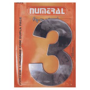 numero  3 espelhado 60mm numeral