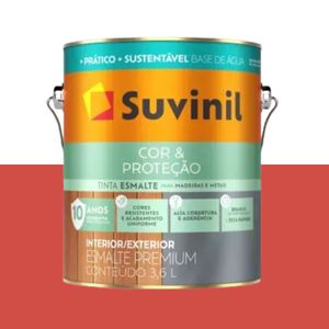 Tinta Esmalte Brilhante Seca Rapido Vermelho 3.6L Suvinil