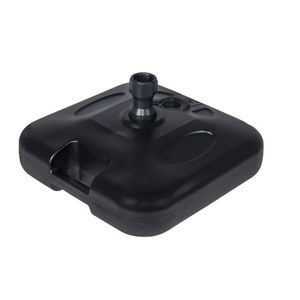Base para Guarda-Sol ou Ombrellone 18 Kg Quadrada em Plástico Preta Bel