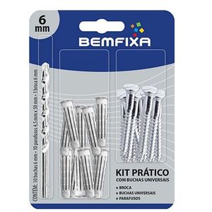 kit bucha universal pratico 10mm bemfixa
