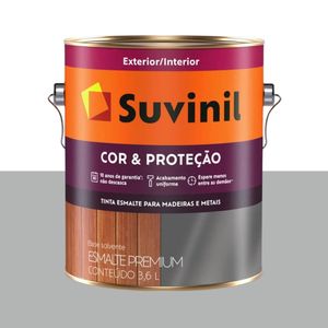 Tinta Esmalte Brilhante Cor E Protecao 3.6L Suvinil Aluminio