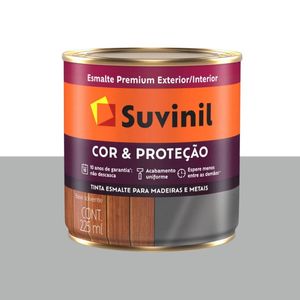 Tinta Esmalte Brilhante Cor E Protecao 225Ml Suvinil Aluminio