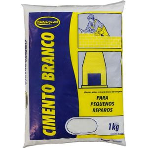 cimento branco 01kg silaqua