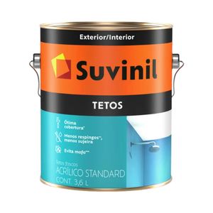 Tinta Acrilica Fosco Tetos 3.6L Branco Nevesuvinil