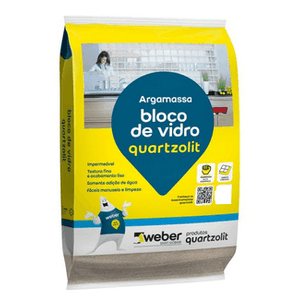 argamassa bloco vidro 20kg quartzolit