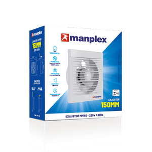 exaustor mp 100 13w 220v manplex branco 100mm - 492