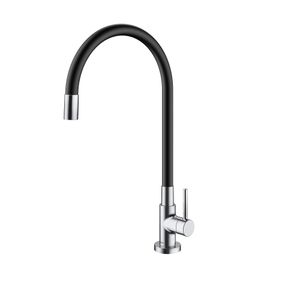 torneira para cozinha mesa bica movel alta spice docol cromado/black - 00902157