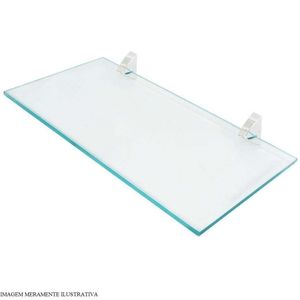 prateleira vidro sup croma reto 15x40 famastil incolor 8mm - 8617003