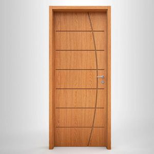Porta madeira frisada tivoli 60x210 teka milano sem fechadura