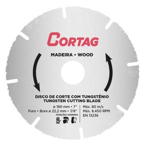 disco corte p/mad 180mm cortag - 60649