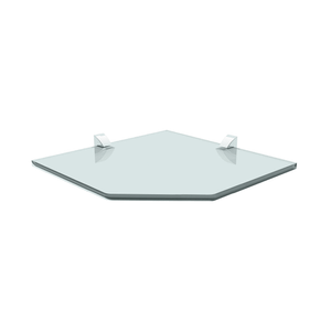 prateleira vidro recorte sup crom 25x25 famastil incolor 8mm - 8619002