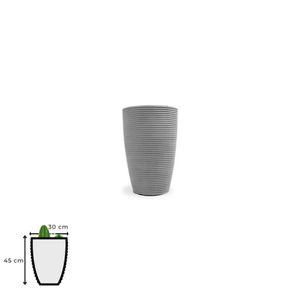 Vaso conico riscato 45 cinza