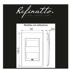 placa 3modulos cep refinatto 4x2 weg branco/avela - 14078462