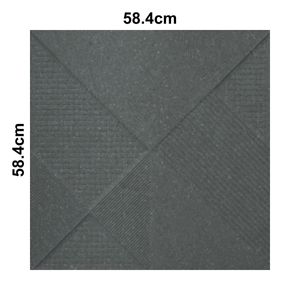 porcelanato (a) retificado/mate boulev dec 58.4x58.4 portinari black - 6062480A