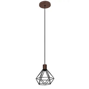 pendente 1lam w diamond muller imbuia/preto - 3411IB-PT