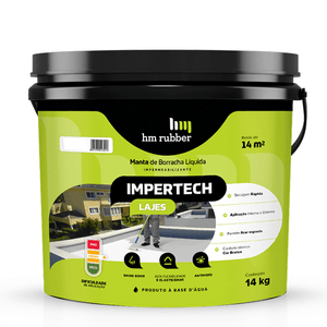 impermeabilizante impertech laje 14kg hm rubber branco - IB91