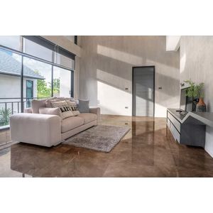 porcelanato (a) retificado/polido pulpis 84x84 delta castanho - 2234A
