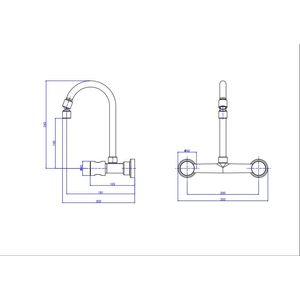 Misturador Para Cozinha Parede Bical Alta Aspen Deca Cromado - 1258C35