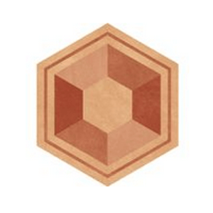 porcelanato (a) natural caleidoscop hex 17.5x17.5 ceusa red - 5062622A