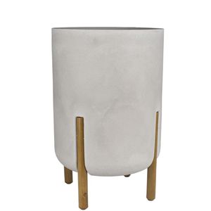 Vaso cilindrico decore 34 cimento queimado
