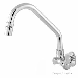 Torneira Para Cozinha Parede Bica Movel C55 Cristal Reto 1/4 Imperatriz Cromado - 1466