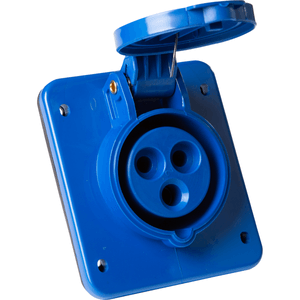tomada embutir 2p+t industrial 16a tramontina azul 220/250v - 56255230