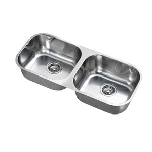 cuba dupla inox embutir spice 83.5x34.5x18cm docol inox c/valv - 017025CH